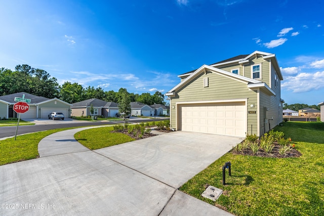 9053 Whinny Way, Jacksonville, FL 32219 - view of front of home featuring driveway, a front yard, a garage, and a residential view