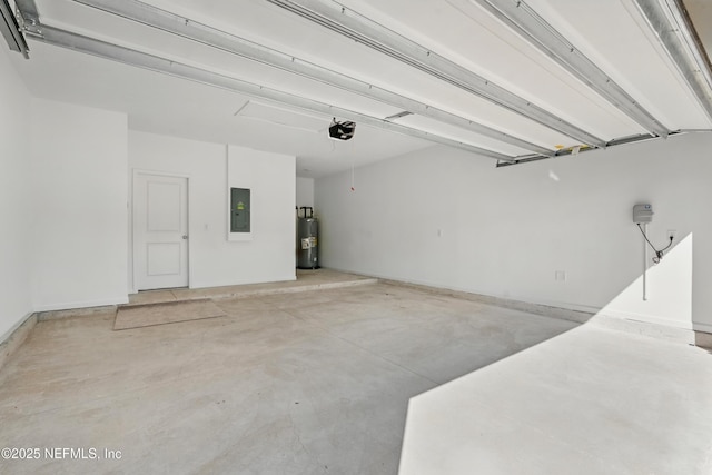 9053 Whinny Way, Jacksonville, FL 32219 - garage with electric water heater, a garage door opener, and electric panel