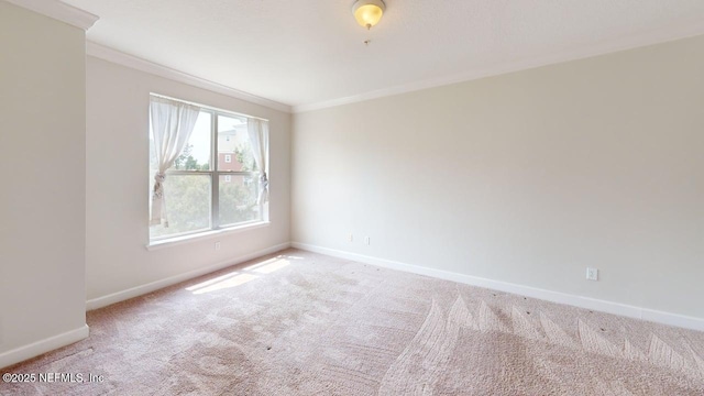 4480 Deerwood Lake Pkwy Unit 633, Jacksonville, FL 32216 - empty room featuring crown molding, baseboards, and light colored carpet