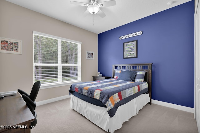 104 Hickory Hill Dr, Saint Augustine, FL 32095 - carpeted bedroom featuring a ceiling fan and a desk