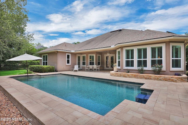 104 Hickory Hill Dr, Saint Augustine, FL 32095 - swimming pool with a patio area and french doors
