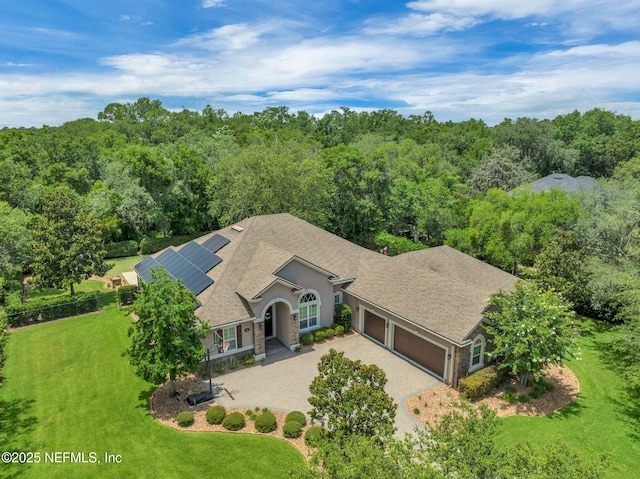 104 Hickory Hill Dr, Saint Augustine, FL 32095 - aerial view of property and surrounding area featuring a heavily wooded area