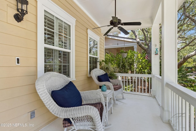 1743 Azalea St, Fernandina Beach, FL 32034 - porch with ceiling fan
