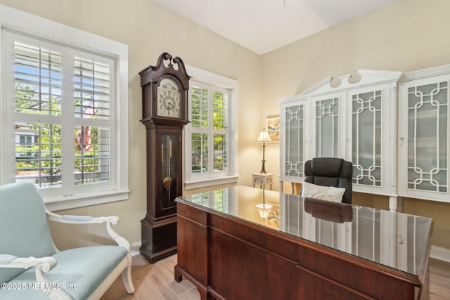 1743 Azalea St, Fernandina Beach, FL 32034 - office area with light wood finished floors and baseboards