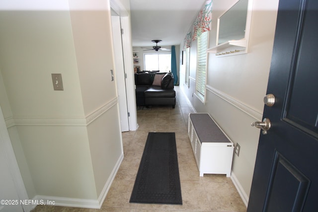 58 Islander Cir, Saint Augustine, FL 32080 - hall with light tile patterned floors and baseboards
