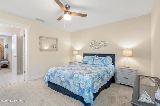 125 5th St, Saint Augustine, FL 32080 - bedroom with carpet, a ceiling fan, and baseboards