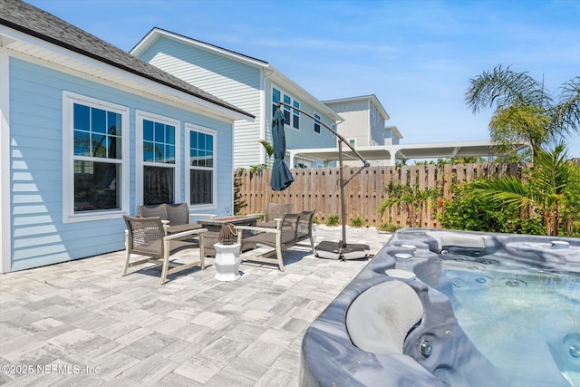 125 5th St, Saint Augustine, FL 32080 - view of patio featuring a hot tub