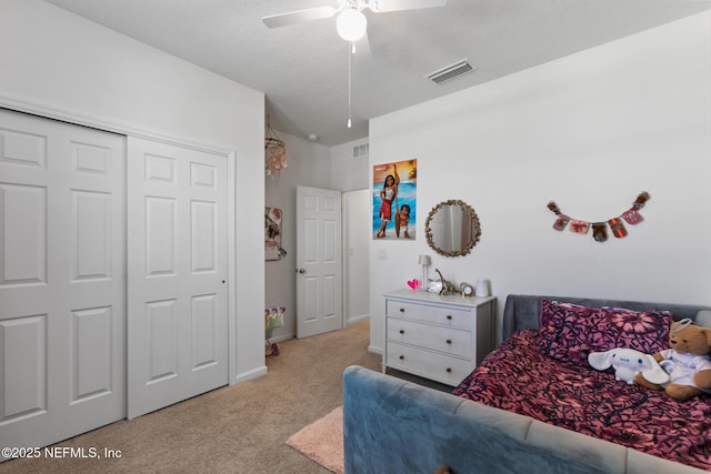 1305 Panther Lk Parkway, Jacksonville, FL 32221 - bedroom with carpet, baseboards, a closet, and a ceiling fan