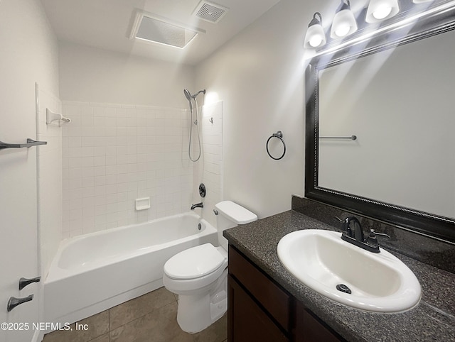 624 Staffordshire Dr, Jacksonville, FL 32225 - full bath with vanity, toilet, bathtub / shower combination, and tile patterned floors