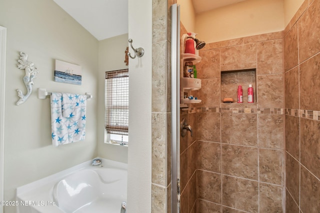 104 Twin Lakes Dr, Saint Augustine, FL 32084 - full bath with plenty of natural light, a garden tub, and a shower stall