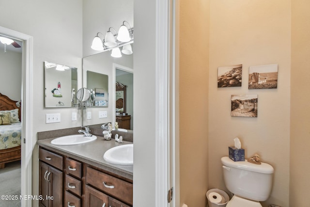 104 Twin Lakes Dr, Saint Augustine, FL 32084 - ensuite bathroom featuring toilet and double vanity