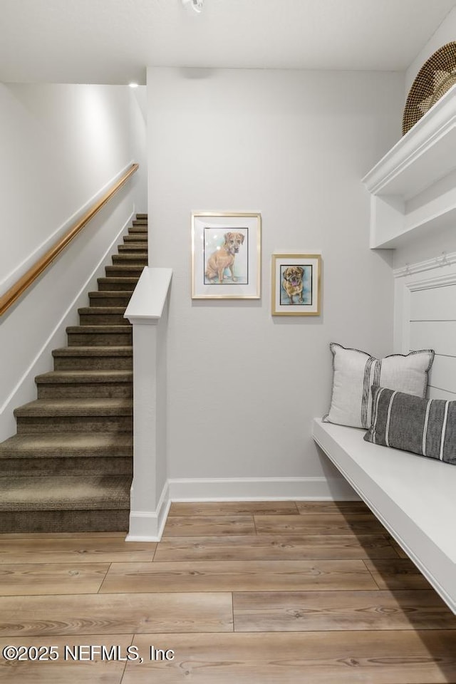 9789 Intellect Trl, Jacksonville, FL 32256 - mudroom with light wood-type flooring and baseboards