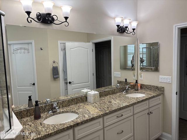 501 N Legacy Trl, Saint Augustine, FL 32092 - full bath featuring a chandelier and double vanity