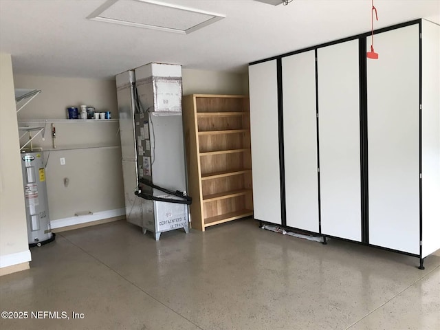 501 N Legacy Trl, Saint Augustine, FL 32092 - garage with water heater, baseboards, and heating unit