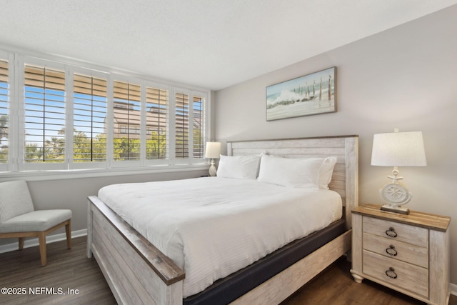 1165 Beach Walker Rd, Fernandina Beach, FL 32034 - bedroom featuring dark wood-type flooring, multiple windows, and baseboards
