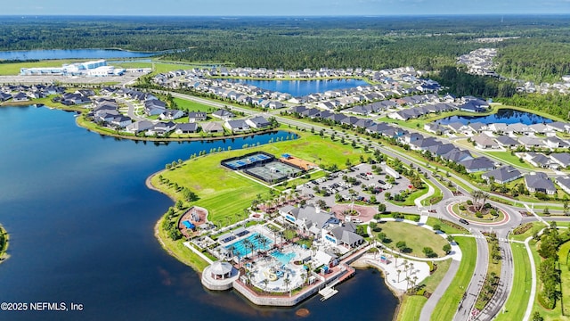 264 Windermere Way, Saint Augustine, FL 32095 - aerial view of residential area with a heavily wooded area and a nearby body of water