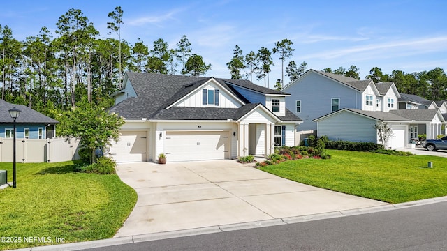 264 Windermere Way, Saint Augustine, FL 32095 - modern farmhouse style home with a garage, concrete driveway, board and batten siding, a residential view, and a shingled roof
