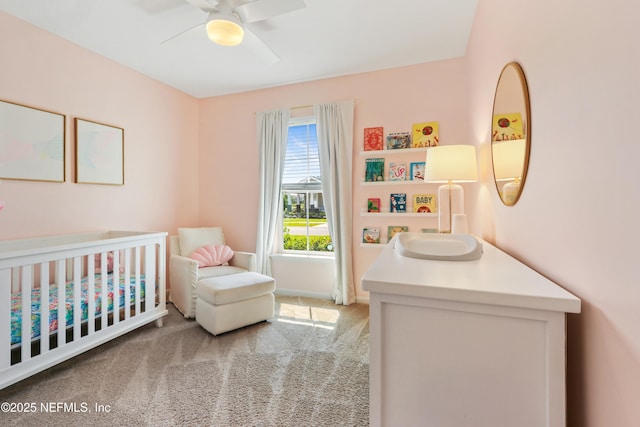 264 Windermere Way, Saint Augustine, FL 32095 - bedroom with a nursery area, carpet floors, and ceiling fan