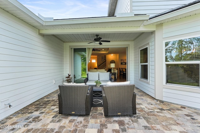 264 Windermere Way, Saint Augustine, FL 32095 - view of patio / terrace featuring a ceiling fan and outdoor lounge area
