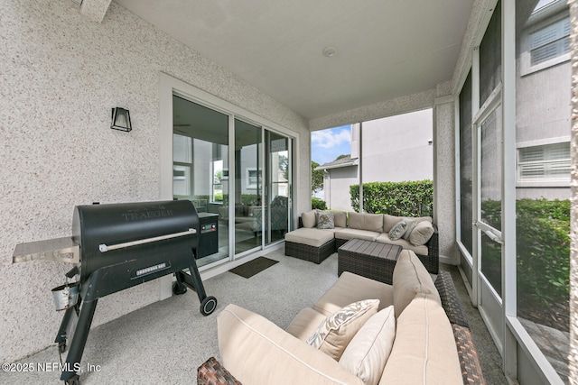 6547 Burnham Cir, Ponte Vedra Beach, FL 32082 - sunroom / solarium featuring an outdoor hangout area