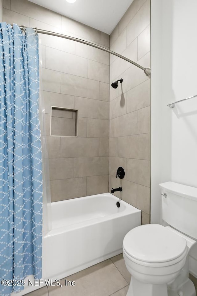 638 Windley Dr, Saint Augustine, FL 32092 - full bathroom with toilet, shower / bath combo, and tile patterned flooring