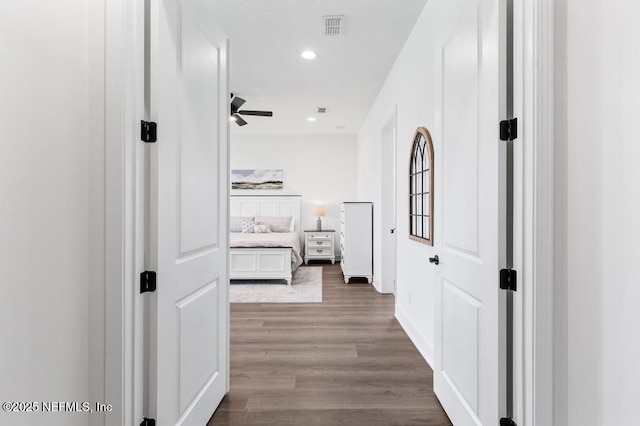 638 Windley Dr, Saint Augustine, FL 32092 - hall featuring dark wood-type flooring and recessed lighting