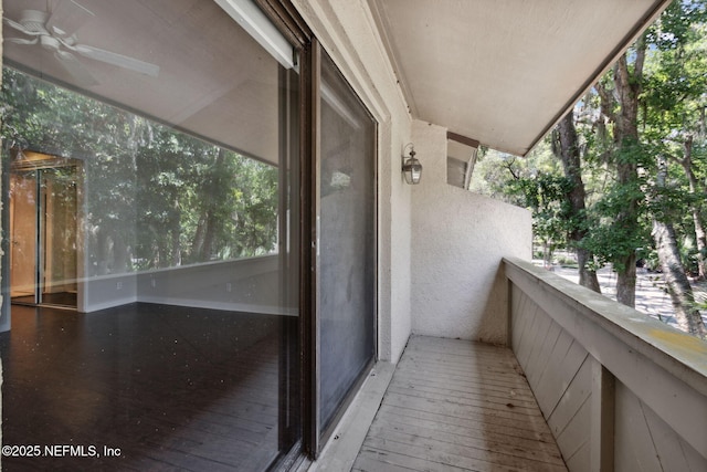 3036 Sea Marsh Rd, Fernandina Beach, FL 32034 - balcony featuring ceiling fan