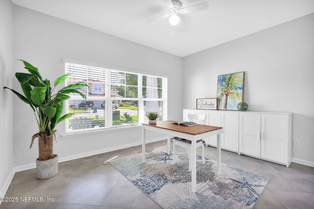 25 Carnauba Way, Jacksonville, FL 32081 - office space with healthy amount of natural light, a ceiling fan, and baseboards