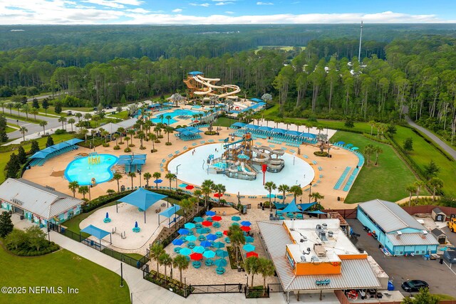 25 Carnauba Way, Jacksonville, FL 32081 - bird's eye view of a forest and a pool area