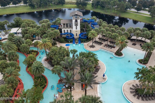25 Carnauba Way, Jacksonville, FL 32081 - bird's eye view of a pool and a nearby body of water