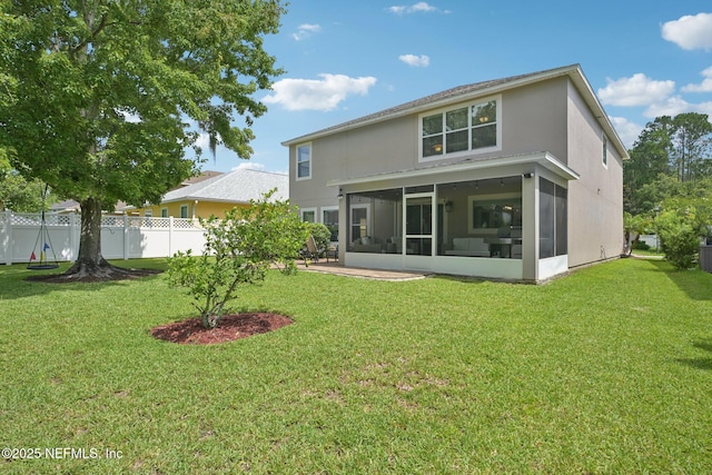145 Thornloe Dr, Saint Johns, FL 32259 - back of house with a sunroom and stucco siding