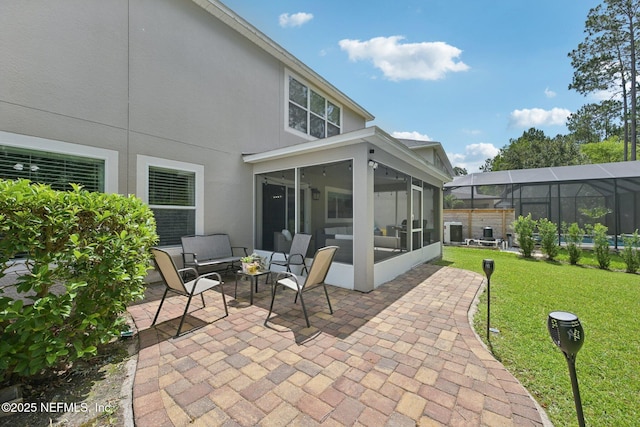145 Thornloe Dr, Saint Johns, FL 32259 - view of patio / terrace featuring a sunroom and a lanai