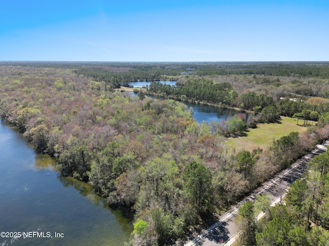 1895 Deer Run Rd, Saint Augustine, FL 32084 - drone / aerial view of a forest and a nearby body of water