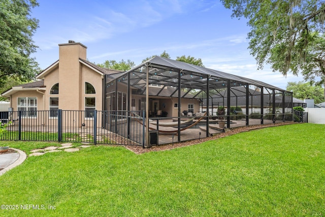 3746 Cardinal Oaks Cir, Orange Park, FL 32065 - swimming pool featuring a patio area and glass enclosure
