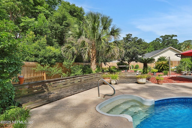5604 Swamp Fox Rd, Jacksonville, FL 32210 - view of swimming pool with a patio area and a fenced backyard