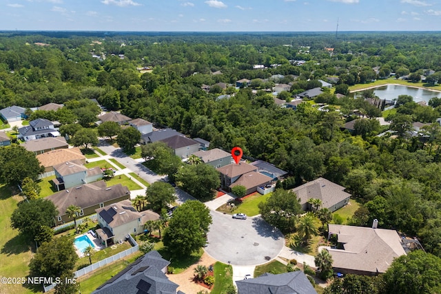 521 Cedar Arbor Ct, Saint Augustine, FL 32084 - aerial perspective of suburban area featuring a forest and a large body of water