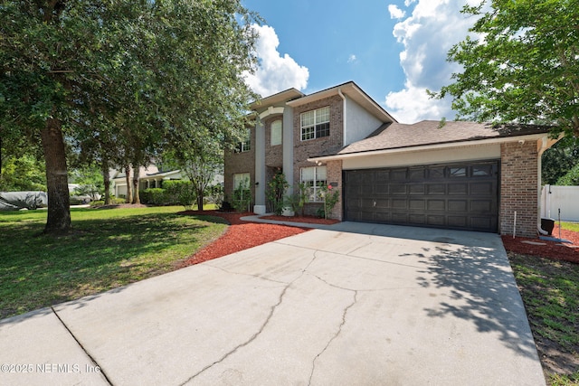 521 Cedar Arbor Ct, Saint Augustine, FL 32084 - neoclassical home with brick siding, driveway, and an attached garage