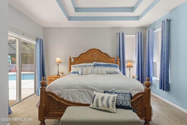 521 Cedar Arbor Ct, Saint Augustine, FL 32084 - bedroom with carpet, access to exterior, and baseboards