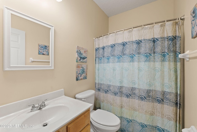 521 Cedar Arbor Ct, Saint Augustine, FL 32084 - bathroom featuring vanity, toilet, and a shower with curtain