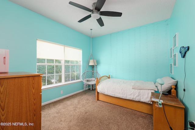 521 Cedar Arbor Ct, Saint Augustine, FL 32084 - bedroom with carpet floors, baseboards, and a ceiling fan