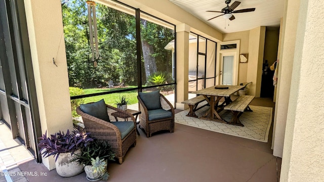 2708 Shade Tree Dr, Fleming Island, FL 32003 - sunroom / solarium with ceiling fan