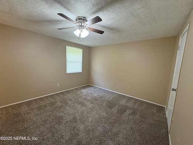 2859 Kiowa Ave, Orange Park, FL 32065 - carpeted spare room with a ceiling fan, baseboards, and a textured ceiling