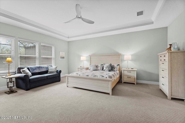 199 Ranch Land Cir, Saint Johns, FL 32259 - bedroom with a raised ceiling, carpet, baseboards, and crown molding