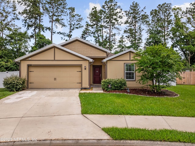 8552 Lake George Cir W, Macclenny, FL 32063 - ranch-style home featuring an attached garage, concrete driveway, and stucco siding