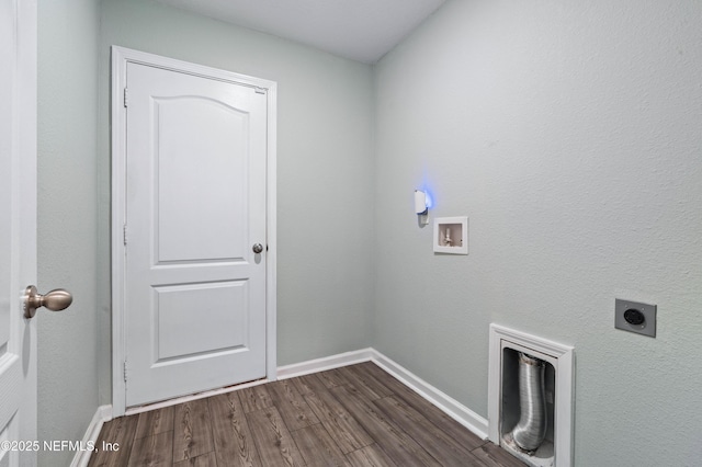 8552 Lake George Cir W, Macclenny, FL 32063 - washroom with hookup for an electric dryer, hookup for a washing machine, dark wood-type flooring, and baseboards