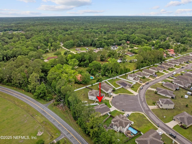 8552 Lake George Cir W, Macclenny, FL 32063 - aerial view of property's location featuring a forest and nearby suburban area