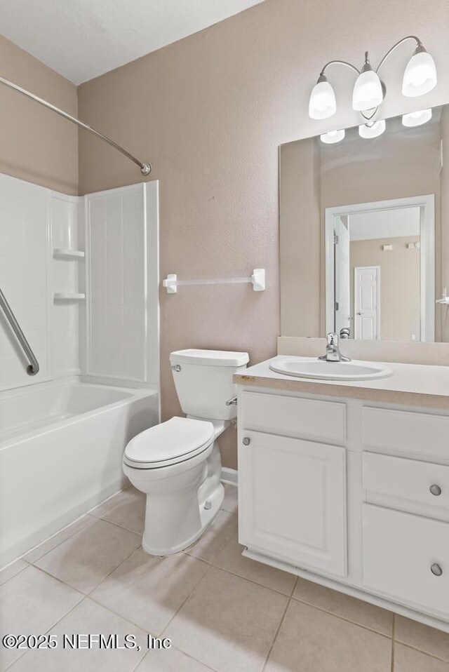 11251 Campfield Dr Unit 4107, Jacksonville, FL 32256 - full bathroom featuring vanity, bathing tub / shower combination, toilet, and tile patterned flooring