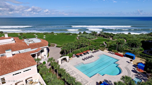 8 Rue Renoir, Palm Coast, FL 32137 - aerial view of a nearby body of water and a pool area
