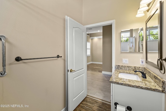 1141 Glengad, Ormond Beach, FL 32174 - bathroom featuring vanity and wood finished floors