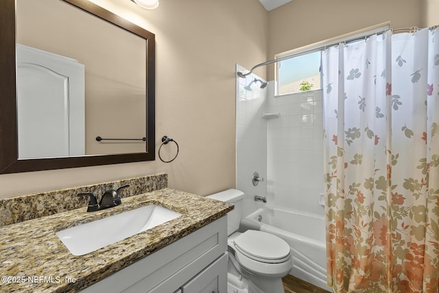 1141 Glengad, Ormond Beach, FL 32174 - bathroom featuring vanity and shower / tub combo with curtain